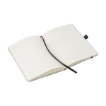 Carnet promotionnel en feutre recyclé approx. A5 à feuilles lignées couleur gris deuxième vue