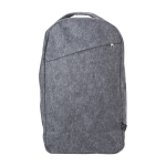 Sac à dos en feutre recyclé avec fermeture éclair et 2 compartiments couleur gris première vue