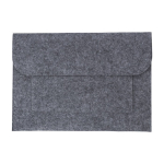 Porte-documents simple personnalisable et économique en feutre Flow couleur gris première vue
