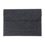 Porte-documents simple personnalisable et économique en feutre Flow couleur gris foncé première vue