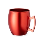 Mug d´entreprise en aluminium avec poignée géométrique de 540 ml  troisième vue