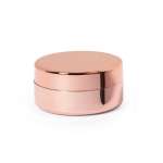 Baume à lèvres dans un pot avec couvercle et parfum vanille SPF15 couleur rose première vue