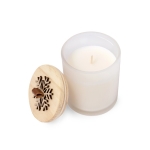 Bougie parfumée de Noël avec flocon de neige sur le couvercle  troisième vue