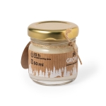 Bougie promotionnelle éco en verre avec parfum de pin et graines couleur kaki sixième vue