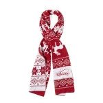 Écharpe en polyester acrylique avec motif de Noël rouge et blanc couleur rouge première vue