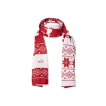 Écharpe en polyester acrylique avec motif de Noël rouge et blanc deuxième vue