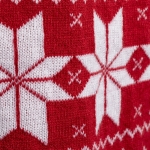 Écharpe en polyester acrylique avec motif de Noël rouge et blanc  troisième vue