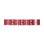 Écharpe en polyester acrylique avec motif de Noël rouge et blanc cinquième vue