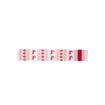 Écharpe en polyester acrylique avec motif de Noël rouge et blanc sixième vue