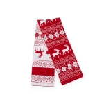 Écharpe en polyester acrylique avec motif de Noël rouge et blanc septième vue