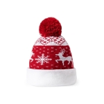 Bonnet en polyester avec motif de Noël original et pompon rouge septième vue