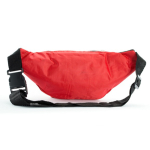 Sac banane en polyester avec 4 poches et sangle ajustable couleur rouge quatrième vue