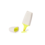 Marqueur fabriqué en paille de blé de couleur jaune fluorescente deuxième vue