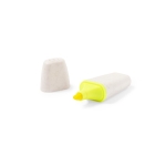 Marqueur fabriqué en paille de blé de couleur jaune fluorescente quatrième vue