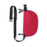 Sac banane en polyester avec une sangle ajustable à clic à la taille couleur rouge sixième vue