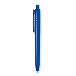 Stylo en plastique recyclé avec bouton-poussoir et encre bleue. couleur bleu première vue