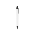 Stylo en carton recyclé avec des détails colorés et de l´encre bleue couleur noir première vue