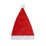 Bonnet de Père Noël classique en RPET personnalisé avec logo Santa couleur rouge première vue