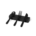 Lot de 3 couverts réutilisables dans une boîte colorée Takeaway couleur noir première vue