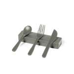 Lot de 3 couverts réutilisables dans une boîte colorée Takeaway couleur gris première vue