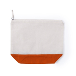 Trousse de toilette personnalisée en coton 340 g/m² Promenade couleur orange première vue