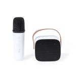Set karaoké avec enceinte de 5 watts et microphone connexion Bluetooth couleur blanc première vue