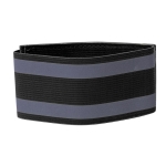 Bracelet en polyester et élasthanne avec deux bandes réfléchissantes couleur noir première vue