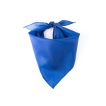Foulard triangulaire classique en polyester dans des couleurs vives couleur bleu deuxième vue