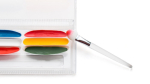 Étui individuel de peinture pour le visage avec applicateur couleur multicolore troisième vue
