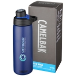 Bouteille CamelBak® en acier inoxydable à double paroi 600ml couleur bleu marine vue avec impression sérigraphique