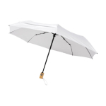 Petit parapluie avec ouverture et fermeture auto coupe-vent Ø97 RPET couleur blanc