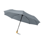 Petit parapluie avec ouverture et fermeture auto coupe-vent Ø97 RPET couleur gris