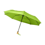 Petit parapluie avec ouverture et fermeture auto coupe-vent Ø97 RPET couleur vert lime