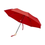 Parapluie manuel pliable en polyester recyclé avec 8 panneaux Ø96 couleur rouge