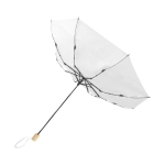 Parapluie manuel pliable en polyester recyclé avec 8 panneaux Ø96 couleur blanc deuxième vue