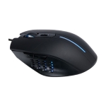 Souris de gaming au design ergonomique avec logo luencreux couleur noir vue détail 1