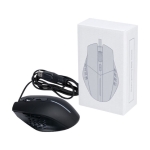 Souris de gaming au design ergonomique avec logo luencreux couleur noir deuxième vue