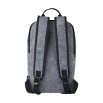 Sac à dos isotherme en feutre recyclé avec poche frontale couleur gris deuxième vue arrière
