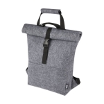 Sac à dos enroulable en feutre recyclé avec diverses sangles couleur gris