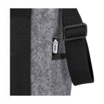 Sac isotherme en feutre recyclé GRS avec poches extérieures couleur gris vue détail 1