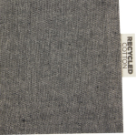 Sac format moyen en coton recyclé GRS avec cordon de serrage 150 g/m² couleur noir vue détail 1