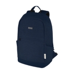 Sac à dos antivol pour PC 15,6” en matière recyclée avec poches couleur bleu marine