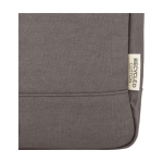 Sac à dos en coton recyclé pour PC 15” à rabat enroulable couleur gris vue détail 1