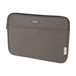 Pochette pour PC 14´´ en coton recyclé GRS avec plaque métallique mate couleur gris