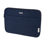 Pochette pour PC 14´´ en coton recyclé GRS avec plaque métallique mate couleur bleu marine