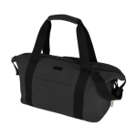 Sac de sport en coton recyclé avec fixation pour trolley couleur noir