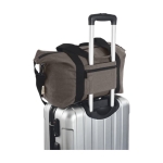 Sac de sport en coton recyclé avec fixation pour trolley couleur gris quatrième vue