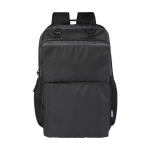 Sac à dos pour PC 15” en polyester recyclé avec sac banane amovible couleur noir deuxième vue frontale