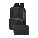 Sac à dos pour PC 15” en polyester recyclé avec sac banane amovible couleur noir troisième vue