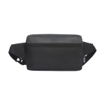 Sac banane imperméable en polyester recyclé avec poche intérieure couleur noir deuxième vue frontale